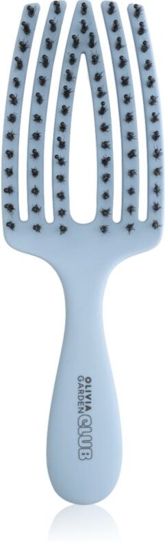 Olivia Garden Club The Nomad Detangling&Shine Fingerbrush​ brosse plate pour cheveux Blue 1 pcs