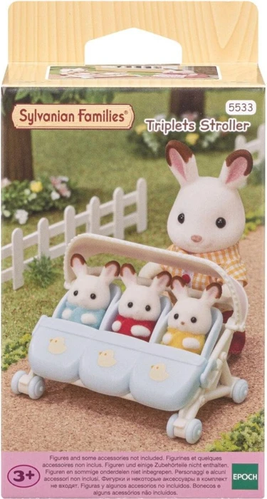 Sylvanian Families Kinderwagen für Drillinge