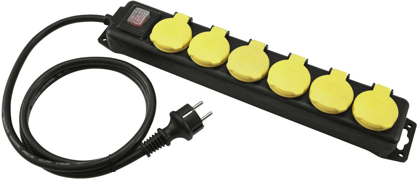EuroLite Steckdosenleiste 6-Fach Ip44 Sw 10m