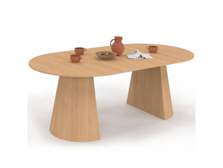 IDMarket - Esstisch, rund, ausziehbar, Angele, 4-10 Personen, 110-200 cm Holzfarbe: Buchenoptik