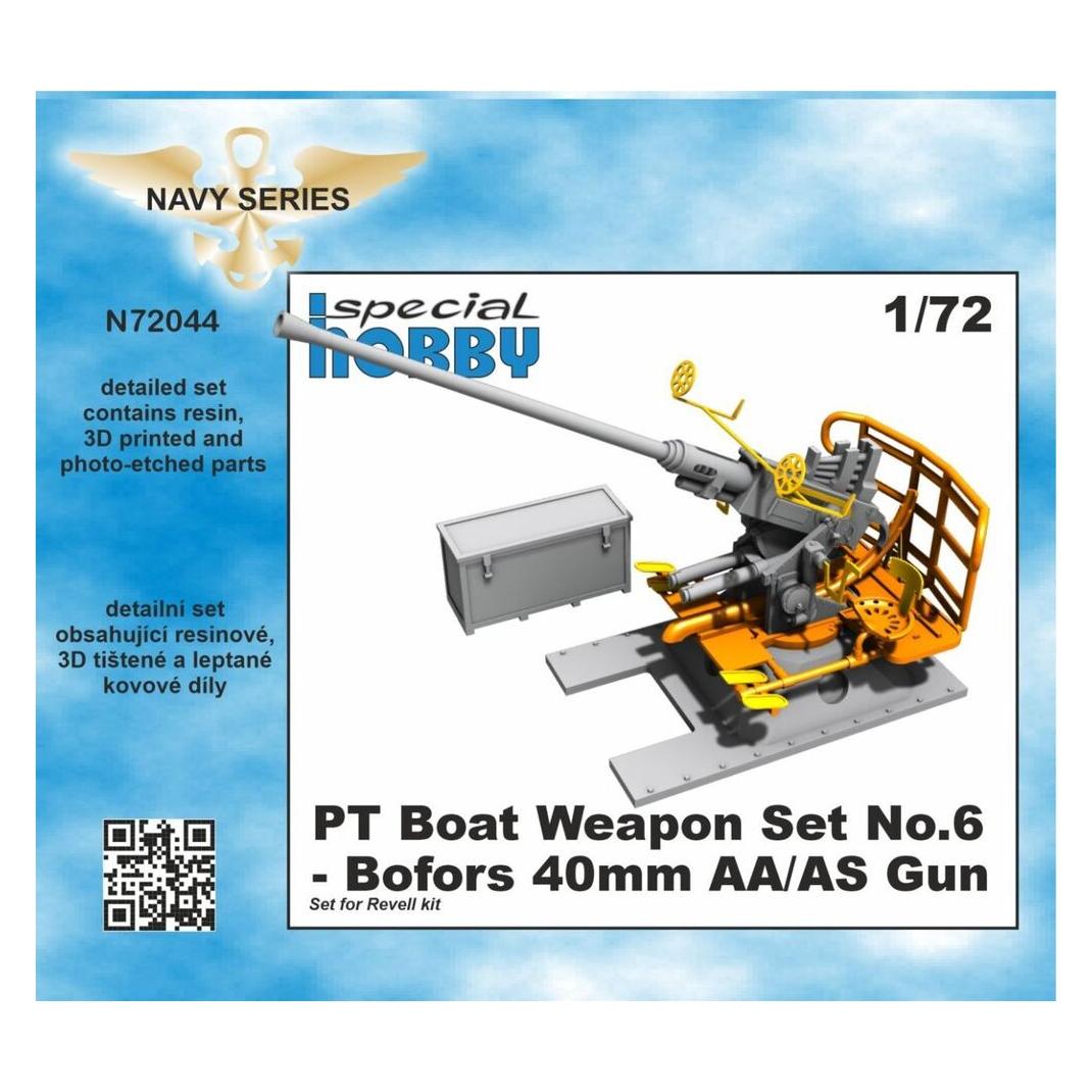 CMK PT Boat Weapon Set No.6 - Bofors 40mm AA/AS Gun 1/72 (N72044)