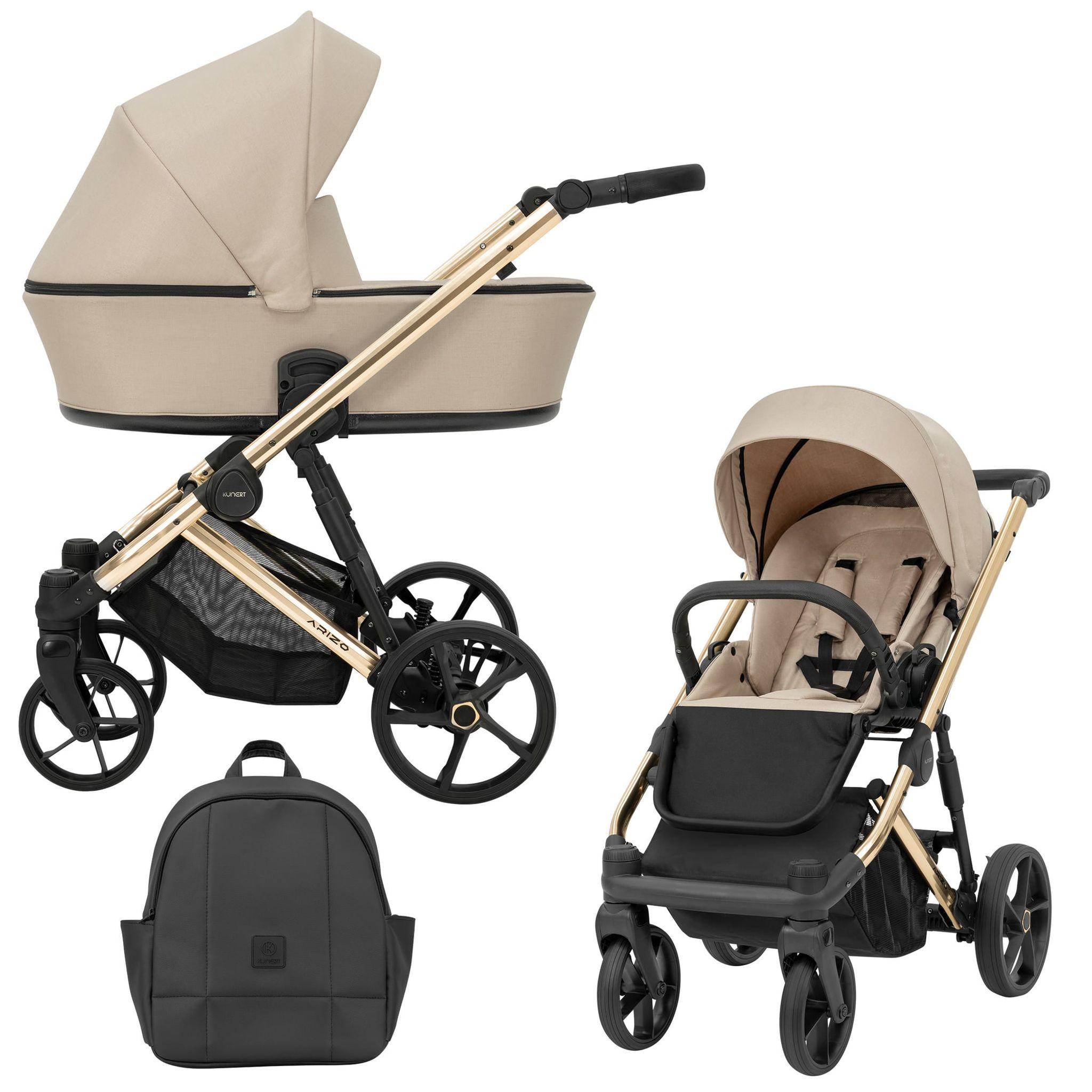Kinderwagen Kunert Arizo Premium 2in1 - goldene Rahmenfarbe - Farbe: Creme