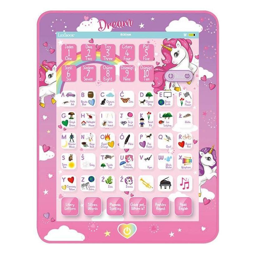 Lexibook Unicorn bilingual talking educational tablet (Englisch, Polnisch) (JCPAD002UNIi17)