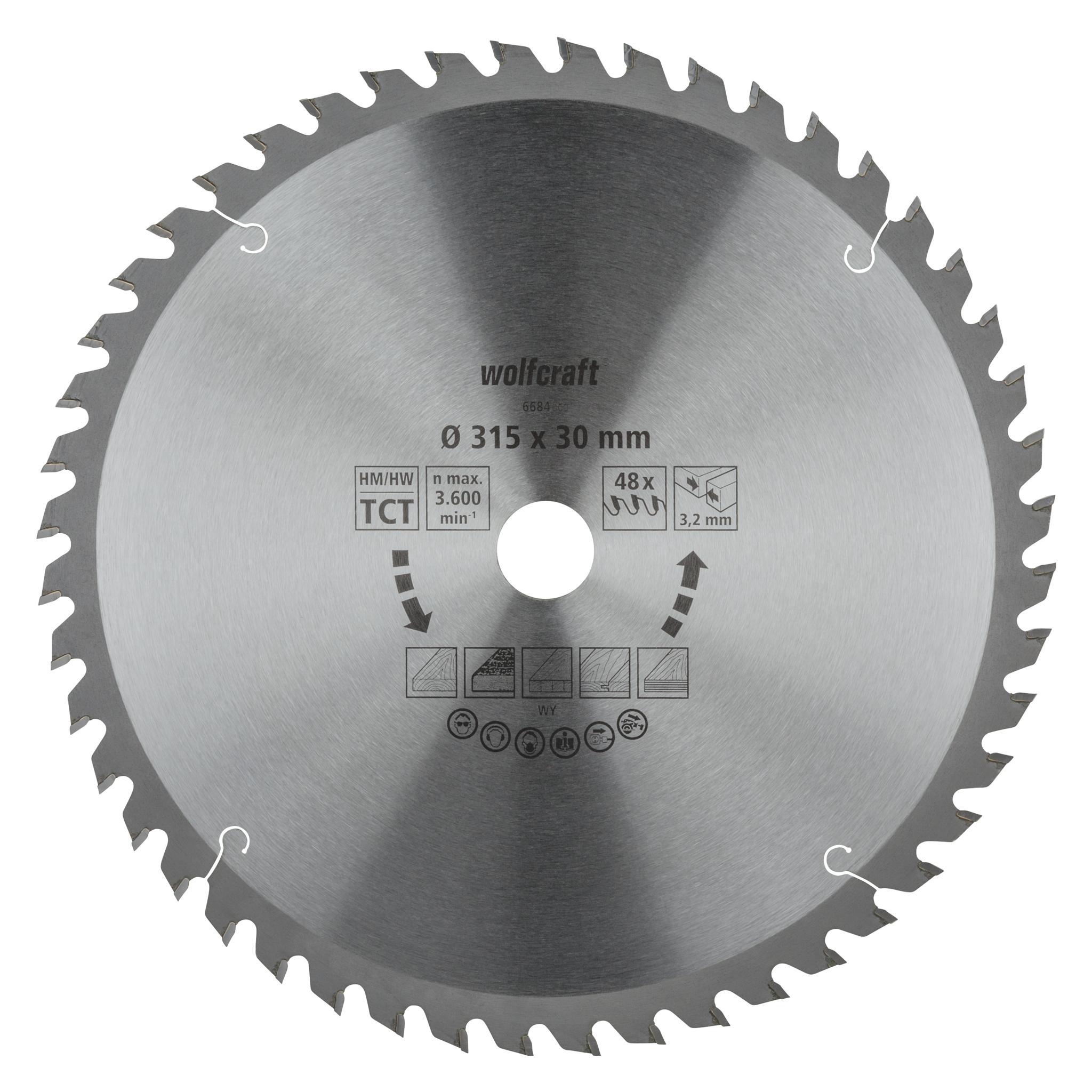 wolfcraft 1 Tisch-Kreissägebl. HM, 48 Zähne ø315mm (6684000)