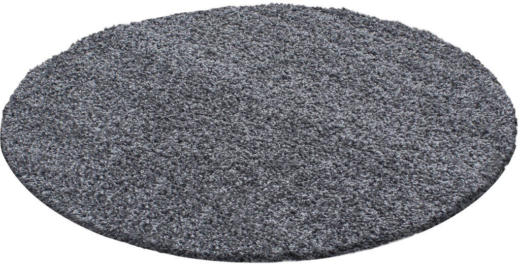 Hashtag Home Chuck Shaggy Grey Rug Grey/Brown/Blue Round 120cm