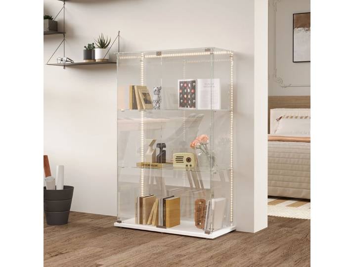 Vitrine en verre led vitrine verre 3 etageres vitrine verre trempe 2 Porte meuble vitrine salonmeuble vitrine led