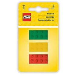 LEGO Radiergummi 3er Set (grün, gelb, rot)
