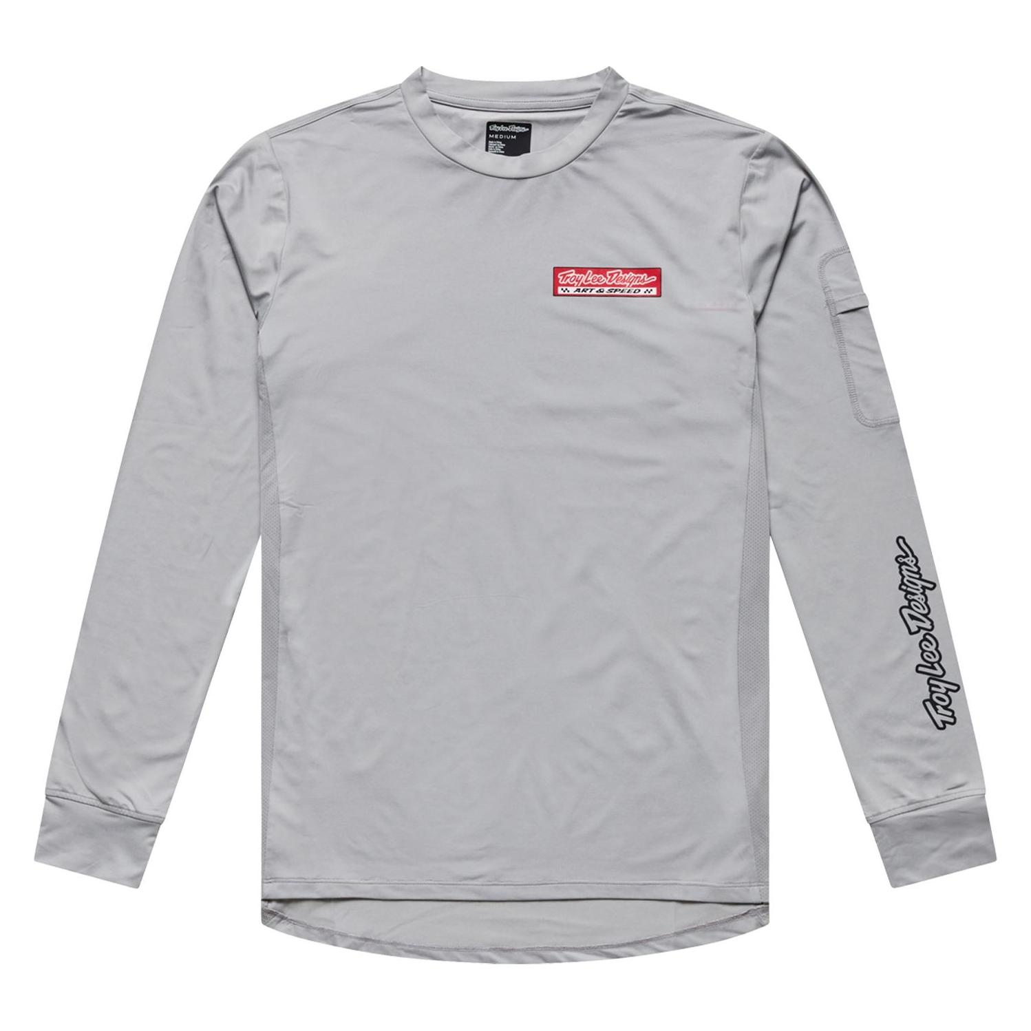 Troy Lee Designs Ruckus Ride LS Tee, Custom Paint, mid gray, XXL (XXL) (74644367)