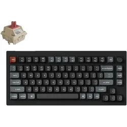 Keychron V1 Ultra 8K (US, Kabelgebunden, Kabellos), Tastatur, Schwarz
