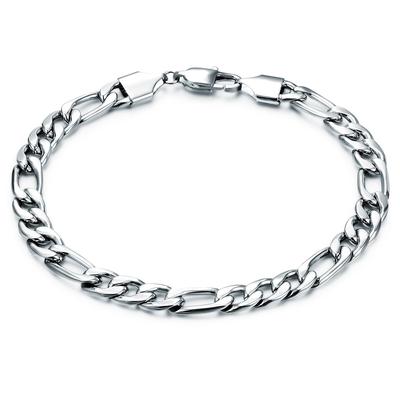 Armband TRUE REBELS "X769" Gr. 21, silber, Armbänder, Herren, 21, Edelstahl, Armband, aus Edelstahl