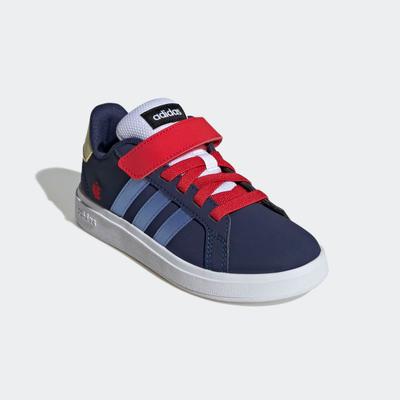 Sneaker ADIDAS SPORTSWEAR "ADIDAS DISNEY SNOW WHITE GRAND COURT 00S KINDER", Mädchen, Gr. 34, blau (dunkelblau, blau fusion, better scarlet), Synthetik, Schuhe Sneaker, für Kinder & Jugendliche