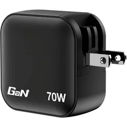 Verbatim Mini GaN 3 Port Charger (70 W, 3 Ports), USB Ladegerät, Schwarz