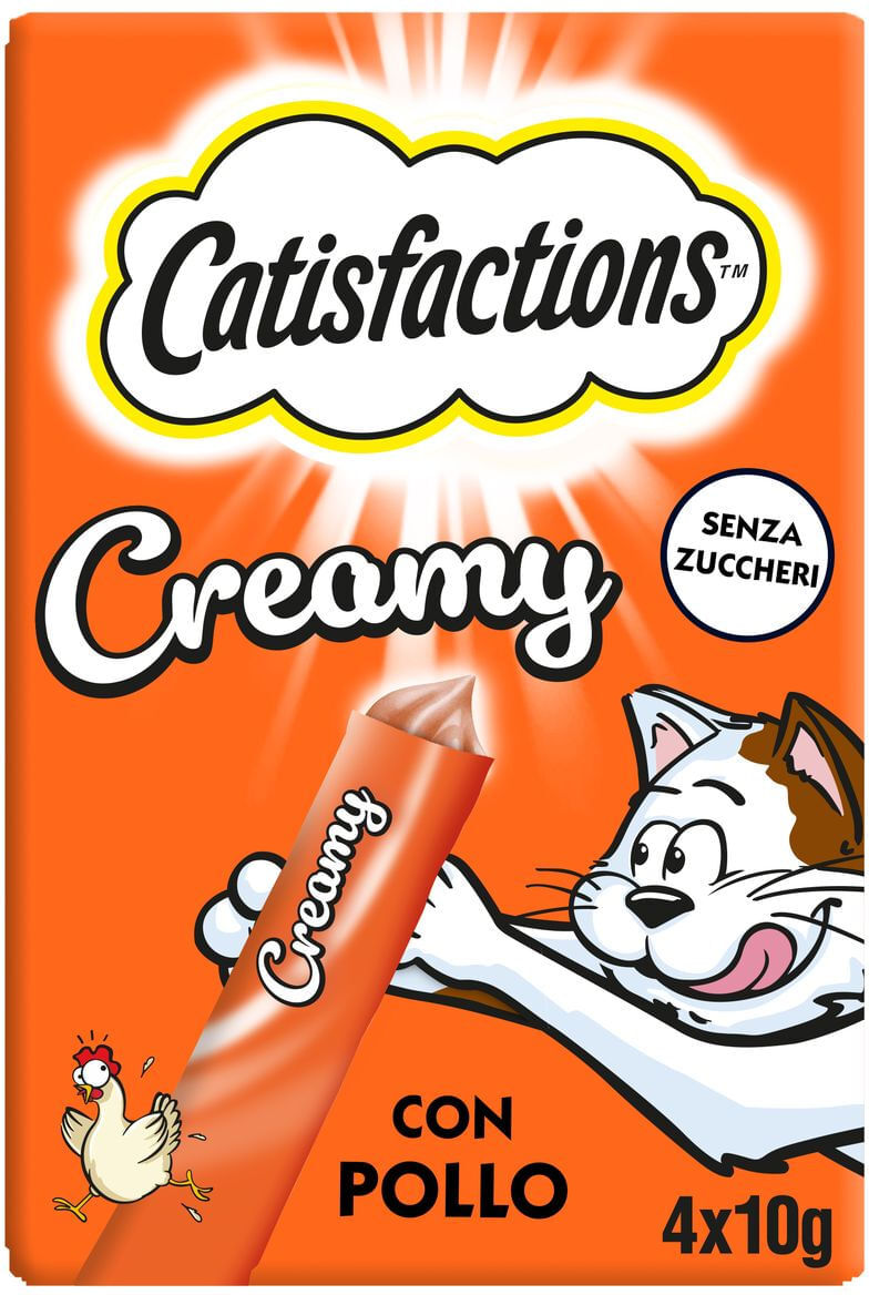 Catisfactions Snack Gatto Creamy 4x10G POLLO