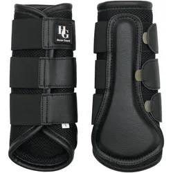 Horse Guard Timothy mesh Dressurgamasche, 2er Set - schwarz, L / Warmblut / Full