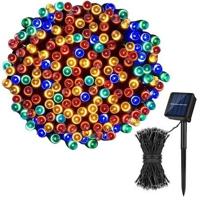 Useful Little Things Solar LED Fairy String Lights Waterproof Outdoor Garden Holiday Decoration multicolor 16.4 Ft (20 Leds)