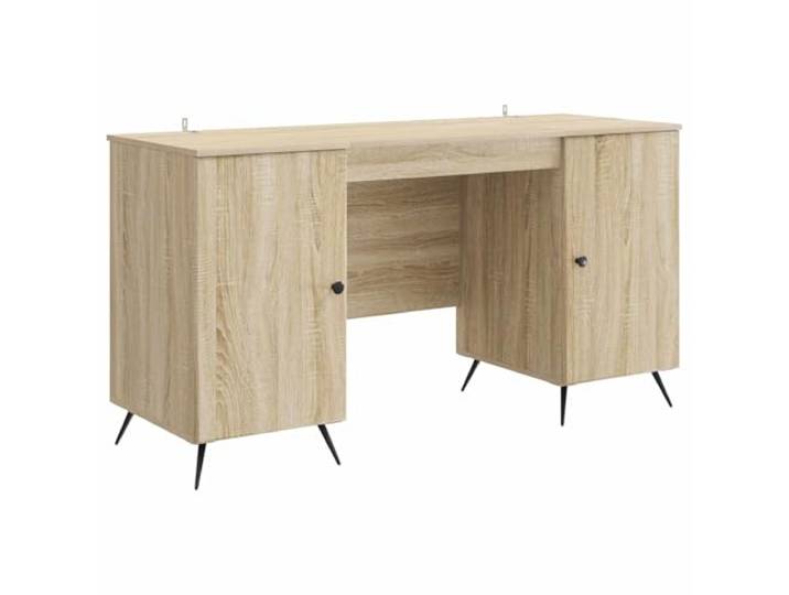 Schreibtisch Sonoma-Eiche 142,5 x 50 x 75 cm Holzwerkstoff Home Office, Arbeitszimmer, Jugendzimmer, helle Holzoptik, großzügige Arbeitsfläche, schlankes Design