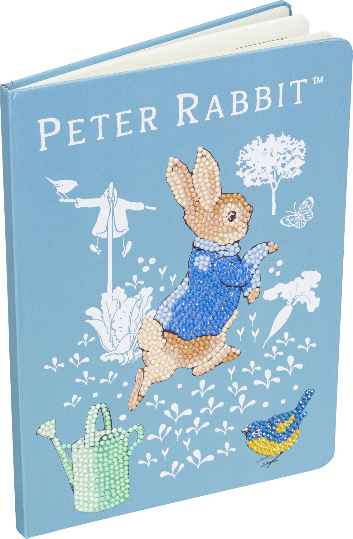 Peter Rabbit Crystal Art Notebook Kit by Craft Buddy, 50-Page Notebook with Adhesive Design and Crystals for Ages 8 and Up