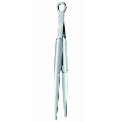Patisseriezange RÖSLE, silber (edelstahlfarben), L:18cm, Edelstahl 18/10, Küchenzangen, gezieltes Anrichten, Edelstahl 18/10, spülmaschinengeeignet