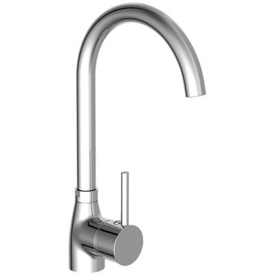 Spültischarmatur SCHÜTTE "Manetti", grau (chrom), B:5cm H:28,5cm T:18cm, Kunststoff, Messing, Metall, Armaturen, 360 schwenkbarer Wasserhahn, Mischbatterie, Spültischarmatur in Chrom