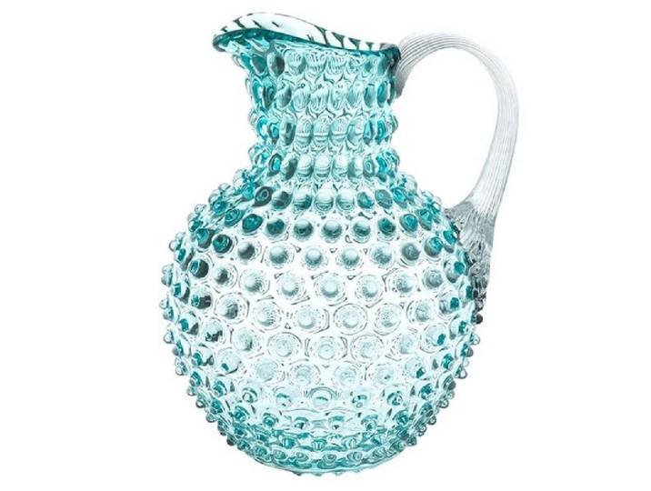 KLIMCHI Karaffe Studio Karaffe Hobnail Underlay Aquamarine Blau (2000ml)