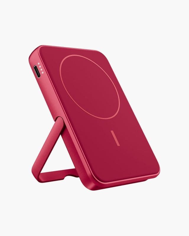 Fresh n Rebel 5000 mAh Powerbank USB Typ-C Kabelloses Laden Wireless Magnetic (Rot) 228298