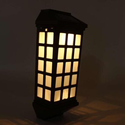 United Extended Outdoor Solar Wall Lamp Waterproof Garden & Courtyard Light warm White