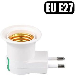 Uplift Essentials Direct Plug In Rotary Lamp Holder With Switch For E27 Bulb Socket style C Eu