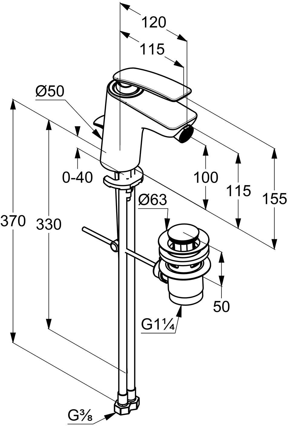 Kludi BALANCE Bidet-Einhandmischer