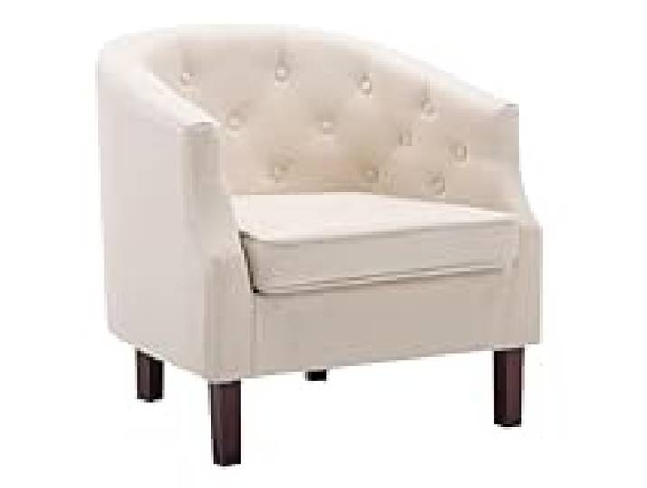 Helloshop26 Fauteuil Chaise siège Lounge Design Club Sofa Salon avec revêtement en Tissu cm Beige 1102152/3