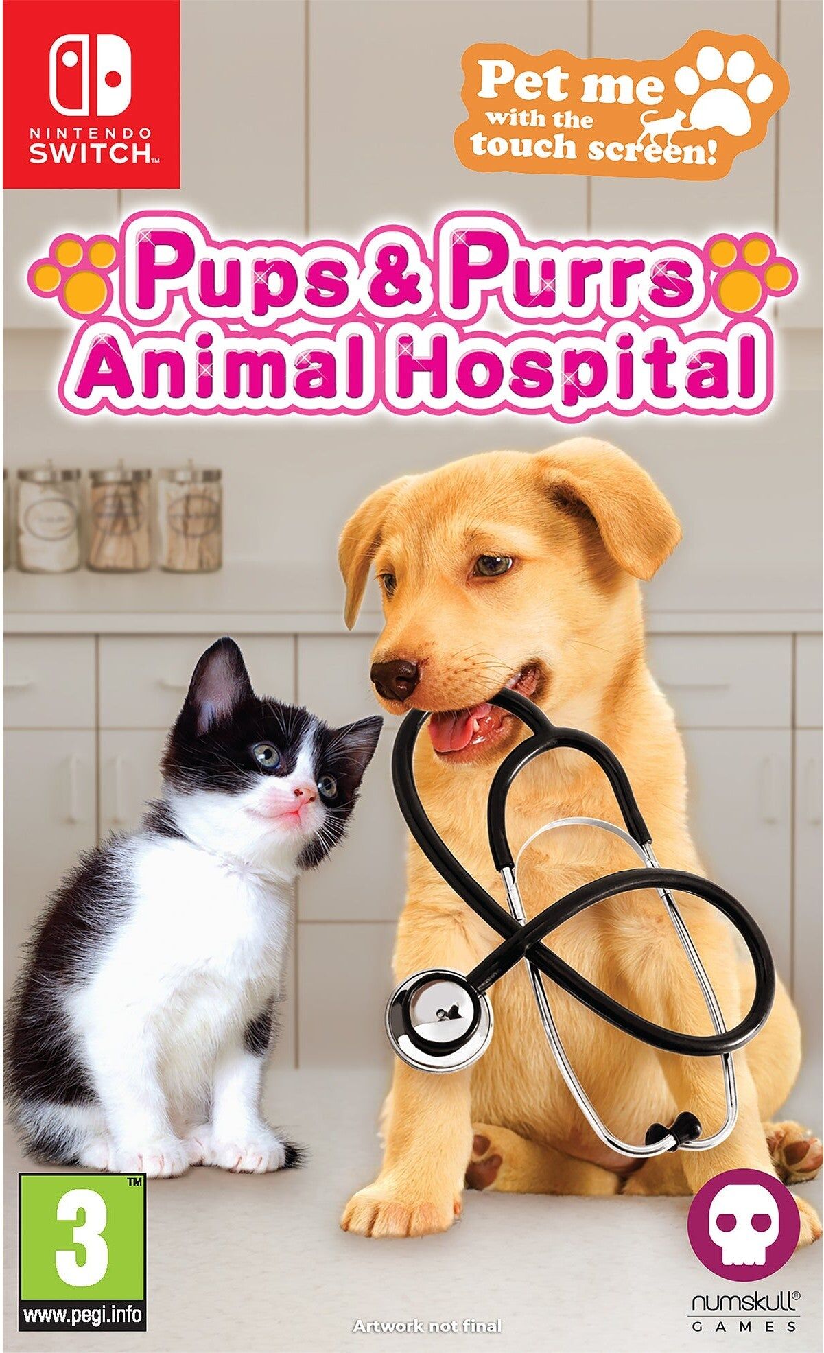 Pups ; Purrs Animal Hospital for Nintendo Switch (Game Cartridge) - Care for 18 breeds, Ages 6+, Single Player by Numskull Games
