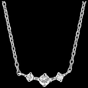 Edenly Halskette Frische - Tara - WeiÃŸgold, 9 Karat, mit Diamanten