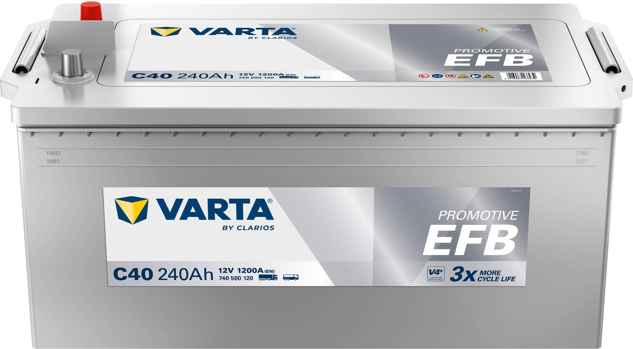 VARTA C40 ProMotive EFB 12V 240Ah 1200A - 740500120