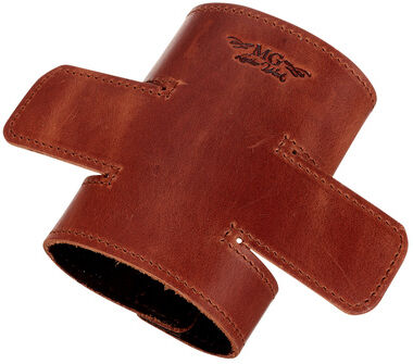 MG Leather Work Trumpet Valve Guard LB Hellbraun