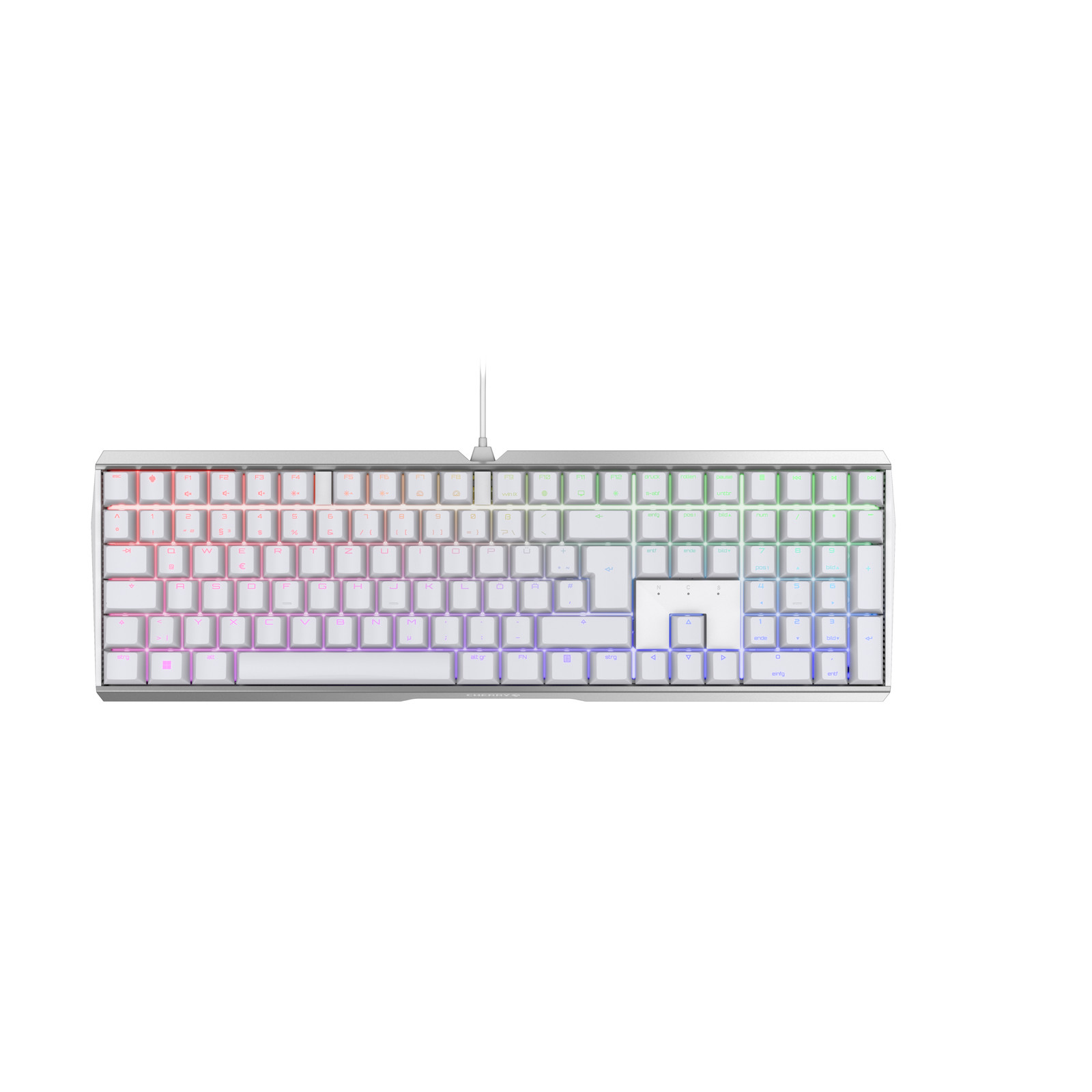 Cherry MX Board 3.0S Gaming-toetsenbord met Cherry MX G80-3874LYADE-0 schakelaars, wit