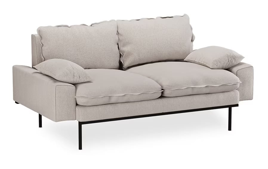 HKliving Retro 2-zits Bank, Beige, 175 cm