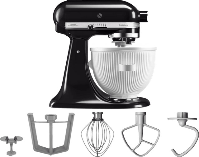 KitchenAid Artisan Mixer 5KSM125 Onyx Zwart met IJsbereider