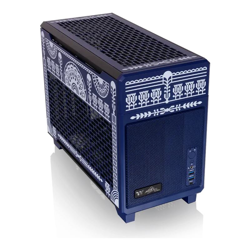 Thermaltake TR100 Koralie Edition Mini Tower ohne Netzteil blau