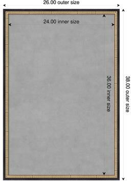 Amanti Art Castellan Wood Framed Magnetic Board