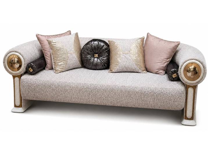 JVmoebel 3-Sitzer Sofa Modern Stil Wohnzimmer Graubeigen Komfortabel Hochwertig, 1 Teile
