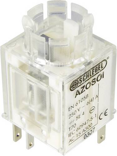 Georg Schlegel Tastkontaktgeber Not-Halt selbstüberwachend, 2Ö + 1S Kontaktgeber AZ Flachstecker 2,8mm x 0,8mm - 1Stück