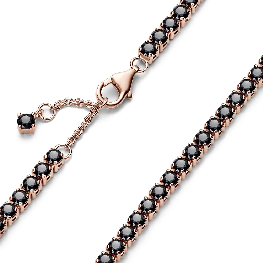 Bracelet Pandora Rivière Scintillant Noir (Taille: 18cm) Femme