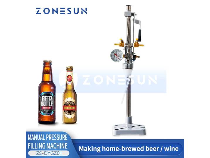 Machine de remplissage isobare manuelle ZONESUN ZS-DYGZ01 pour bières, boissons gazeuses, vins et emballage de boissons anti-mousse