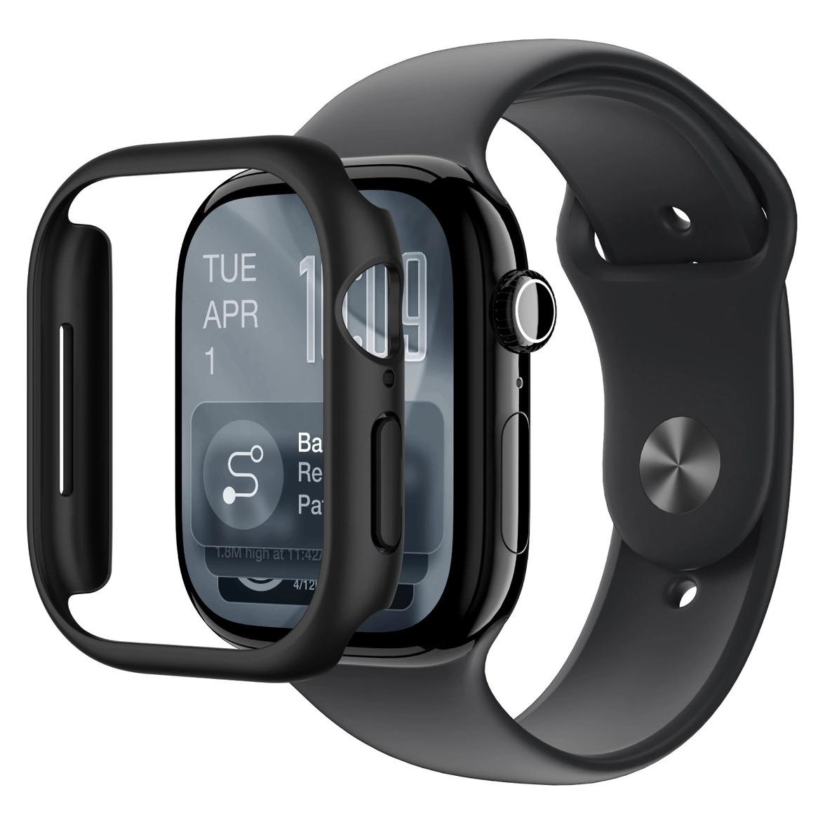 Amazingthing Minimalistische Schutzhülle für Apple Watch Series 11 46 mm - Schwarz (1710923912)