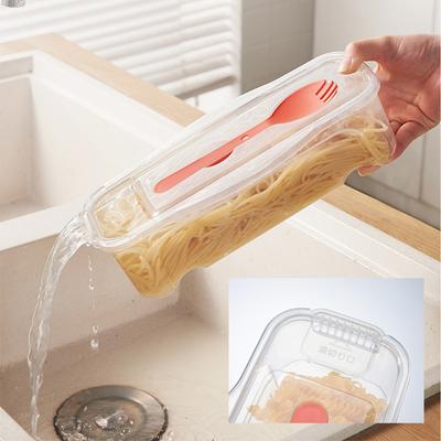 USA Free Shipping Shop Microwave Noodle Bowl With Strainer & Lid 44oz Microwave Food Container With Flatware Microwave Noodle Bowl With Strainer & Lid 44oz Microwave Food Container With Flatware
