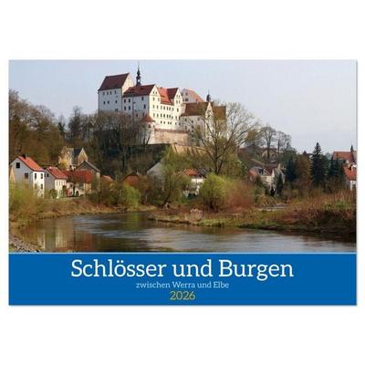 Schlösser und Burgen zwischen Werra und Elbe (Wandkalender 2026 DIN A2 quer), CALVENDO Monatskalender