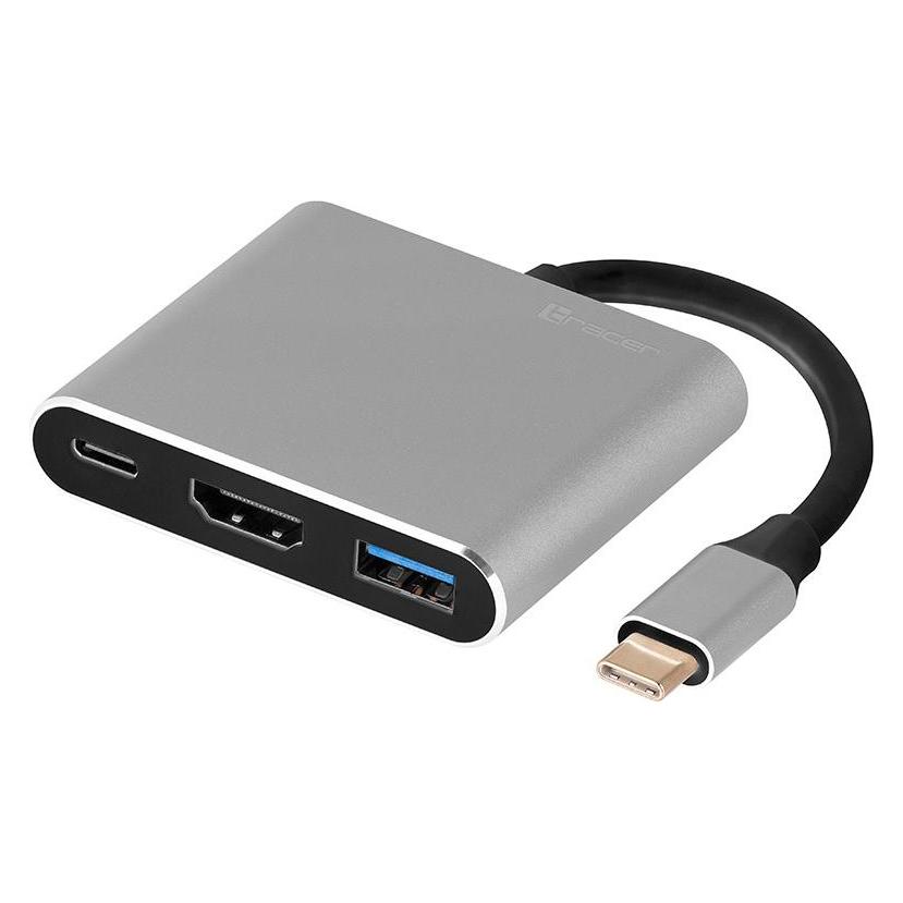 Tracer A-1 USB 3.2 Gen 1 (3.1 Gen 1) Type-C Aluminium (USB-C, 3 Ports) (TRAPOD46847)