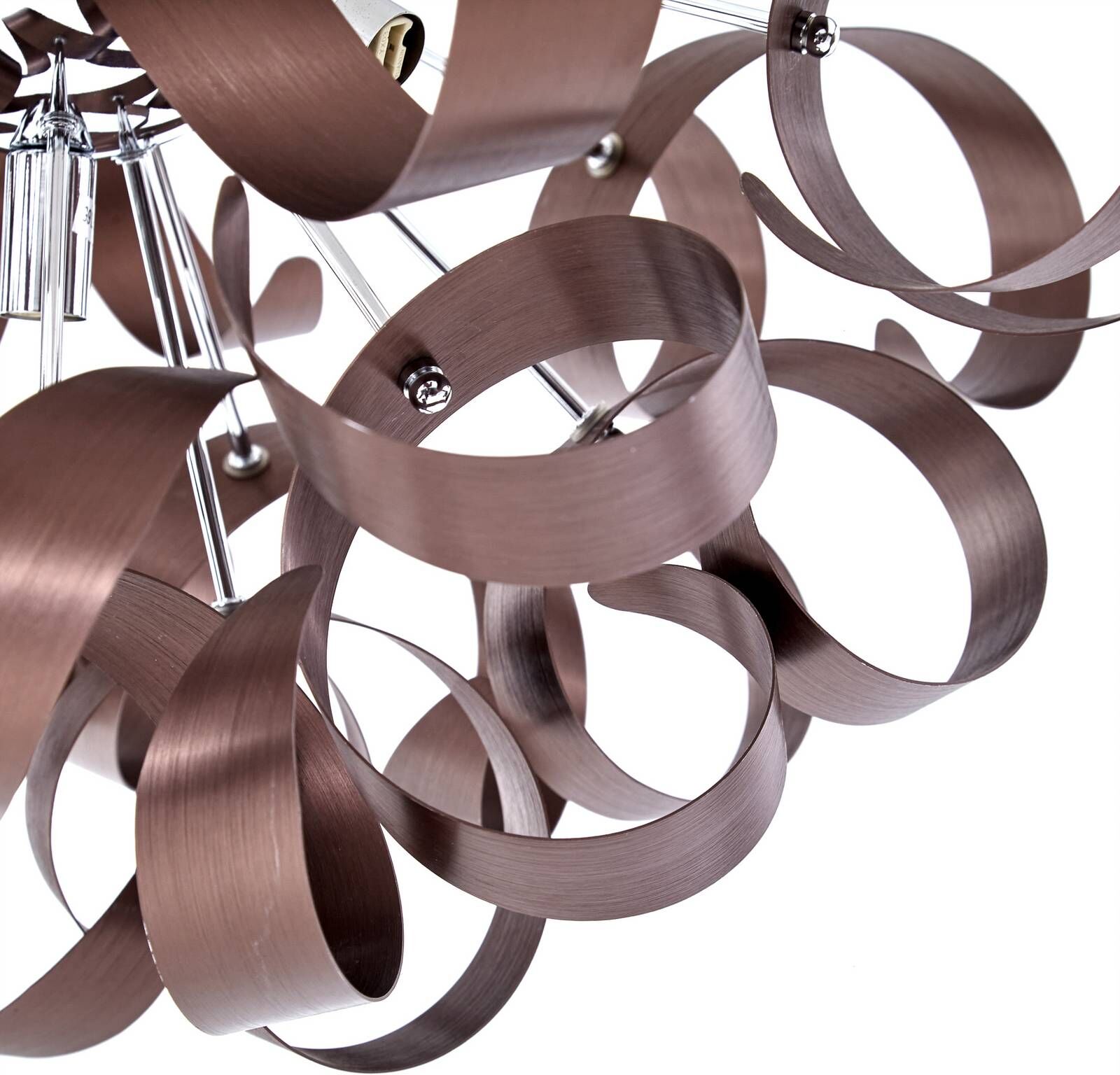 Ceiling Light Kaelor Lucande, dimmable, Copper, Living / Dining Room, Aluminium, Design, Ceiling Light