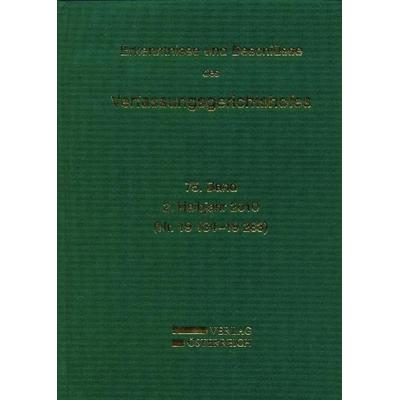 Erkenntnisse und Beschlüsse des Verfassungsgerichtshofes, Gebundene Ausgabe von , Verlag Österreich, 978-3-7046-5677-3