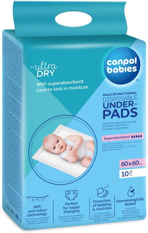Canpol babies Multifunctional Underpads Einweg-Wickelunterlagen 60x60 cm 10 St.