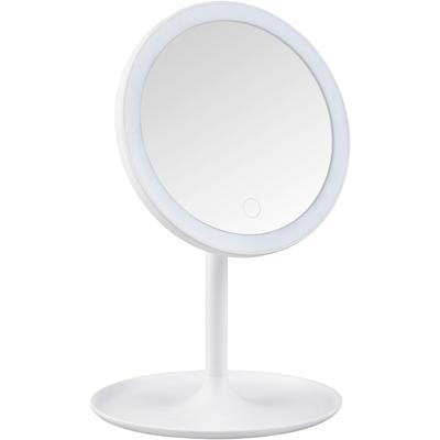 Schminkspiegel MIRRORS AND MORE "LILIA", weiß (schwarz), B:18cm H:29,7cm, Spiegelglas, Spiegel